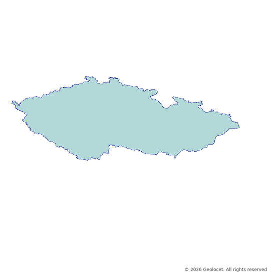Czech Republic Country GIS Boundaries (Shapefile & GeoPackage) with 2025 Population Data
