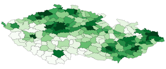 Geodemographics dataset for Czechia at municipal level with adminsitrative boundaries