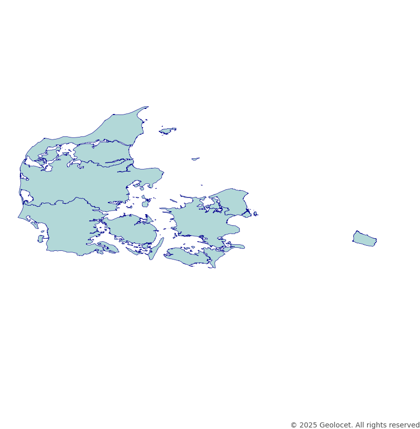 Denmark Region (Region) Administrative Boundary Polygons