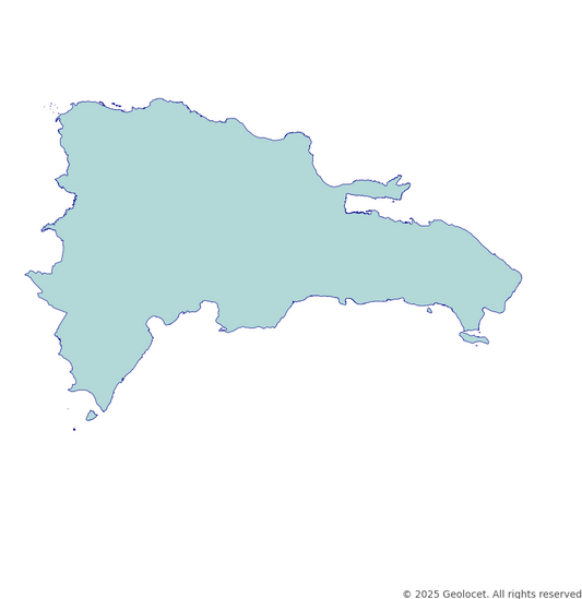 Dominican Republic (Domenicana) Country-Level Boundary
