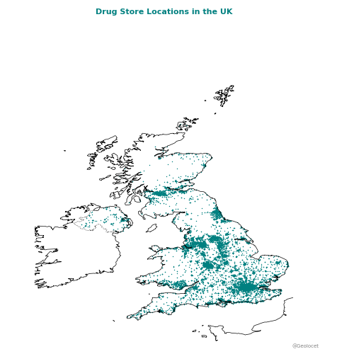 Drug Store Locations in the UK - Comprehensive Dataset Available for Download