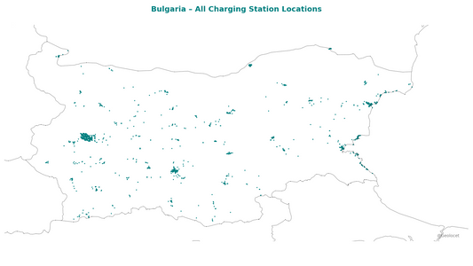 All EV Charging Station Locations in Bulgaria: Complete Geographic Dataset