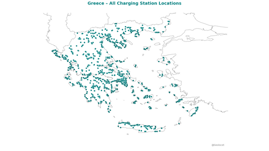 All EV Charging Station Locations in Greece: Complete Geographic Dataset