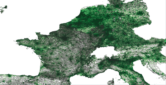 Geodemographics dataset for Eurozone at municipal level with adminsitrative boundaries