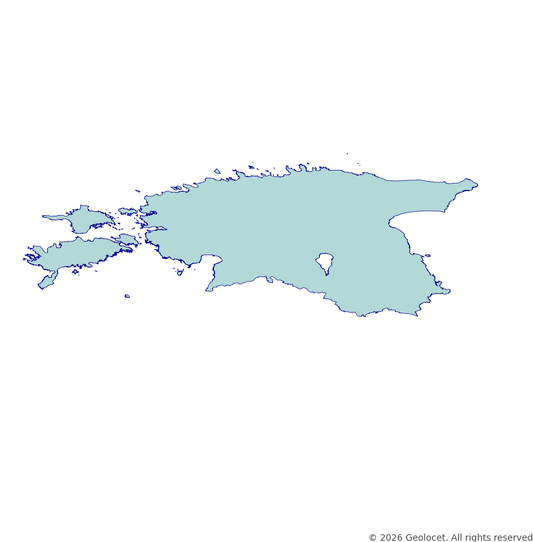 Estonia Country GIS Boundaries (Shapefile & GeoPackage) with 2026 Population Data
