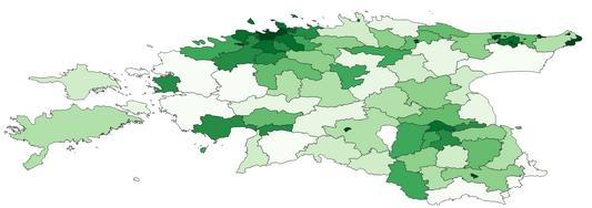 Geodemographics dataset for Estonia at municipal level with adminsitrative boundaries