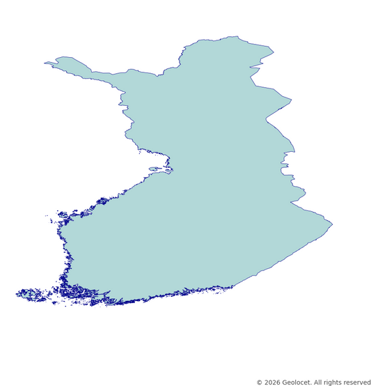 Finland Main areas (Pääalueet, NUTS 1) GIS Boundaries (Shapefile & GeoPackage) with 2026 Population Data