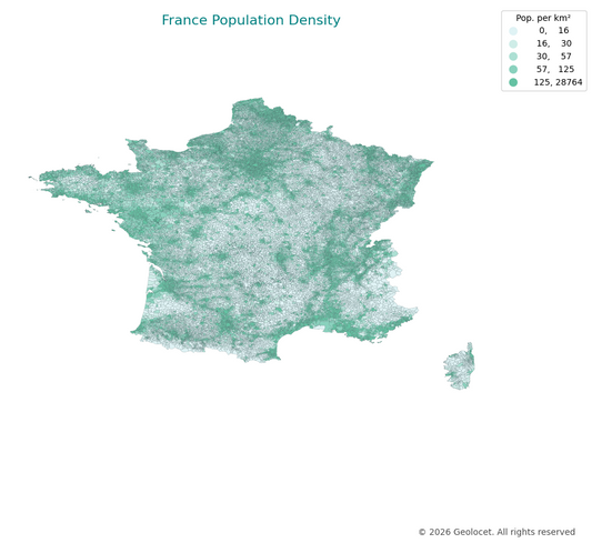 Geodemographics dataset for France at municipal level with adminsitrative boundaries