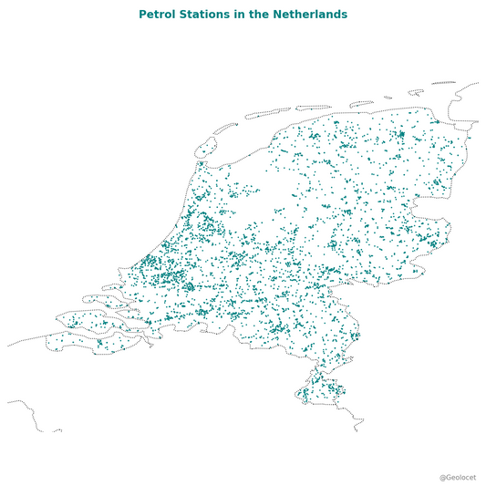 Map of All Petrol Stations Across the Netherlands