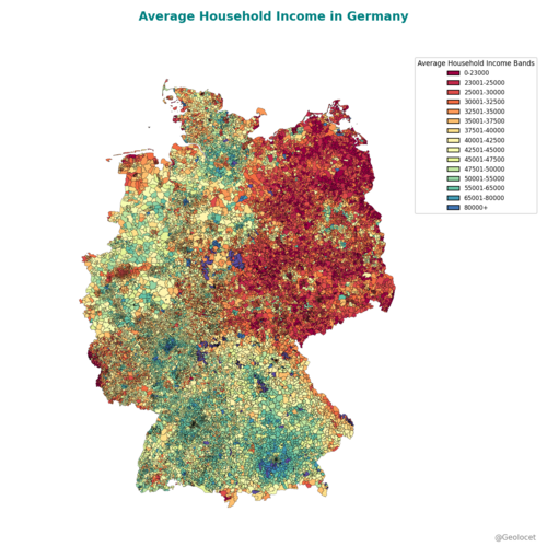 Germany: Income distribution at Small-area level