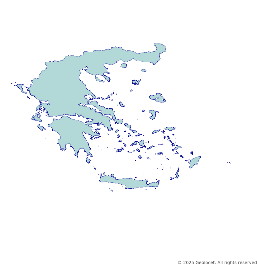 Greece Country (Χώρα) Administrative Boundary Polygons