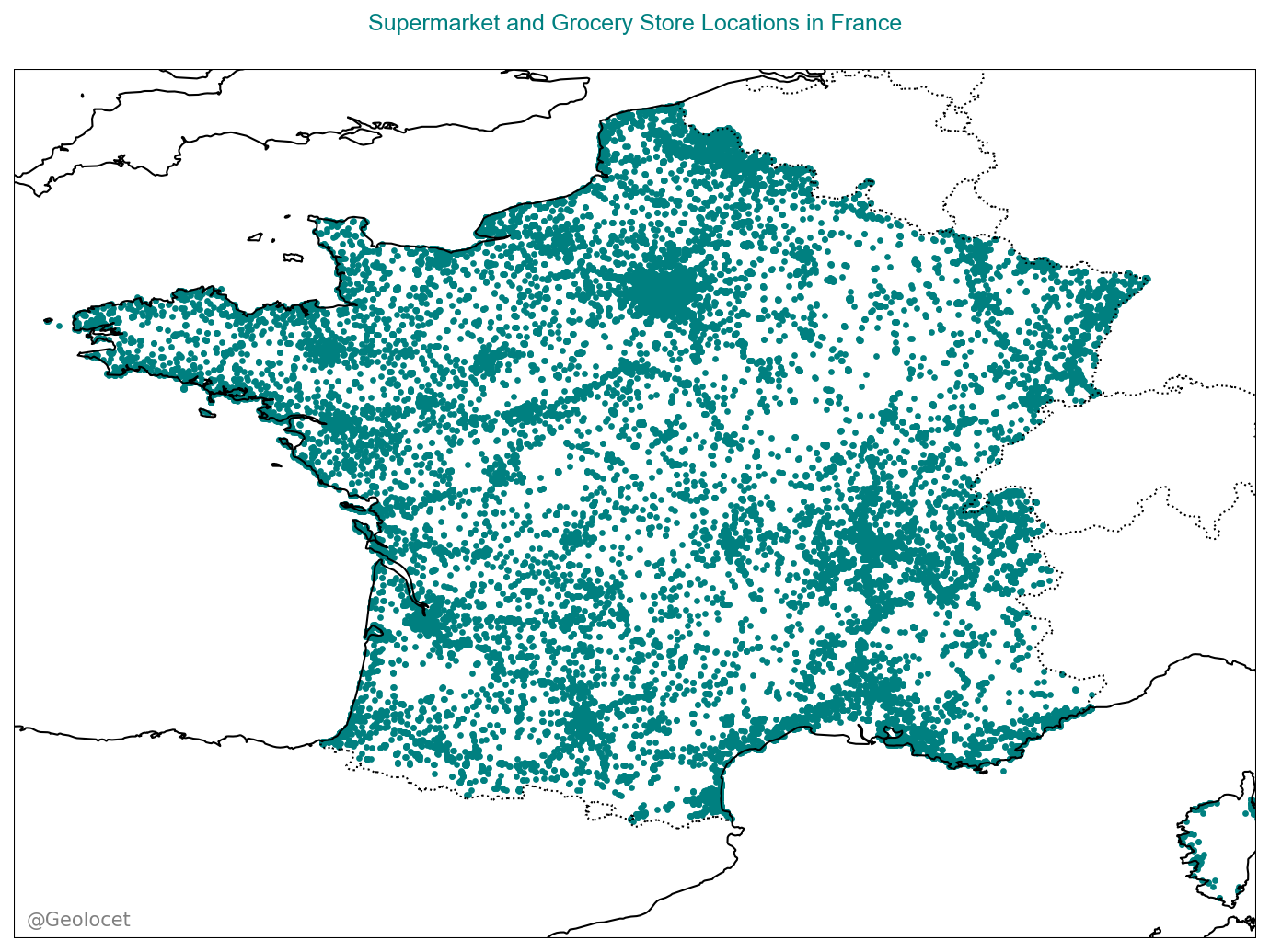 All Supermarket Locations in France: Complete Geographic Dataset