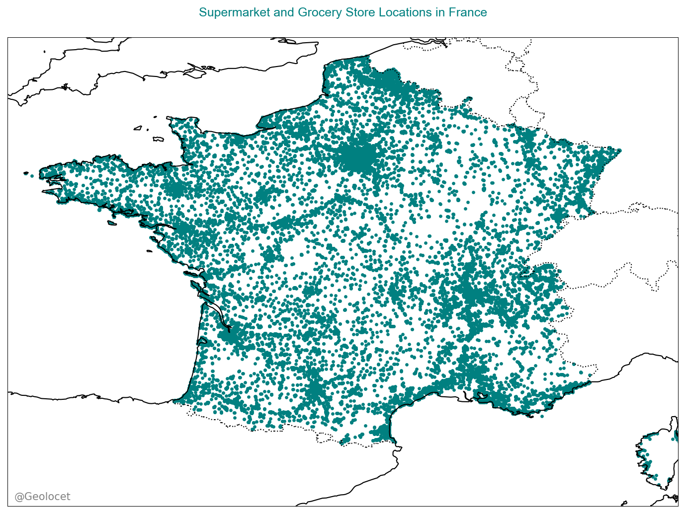 Grocery Store Locations in France: Comprehensive Dataset Available for Download