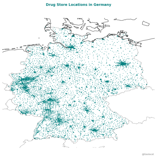 Drug Store Locations in Germany - Comprehensive Dataset Available for Download