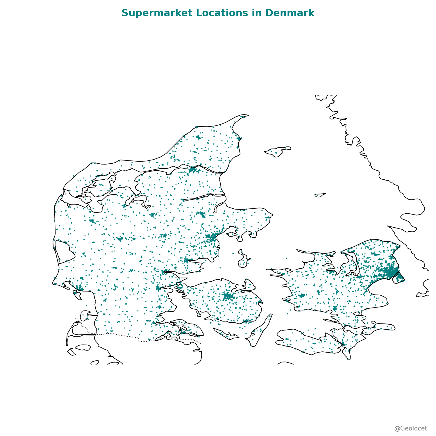 All Supermarket Locations in Denmark: Complete Geographic Dataset