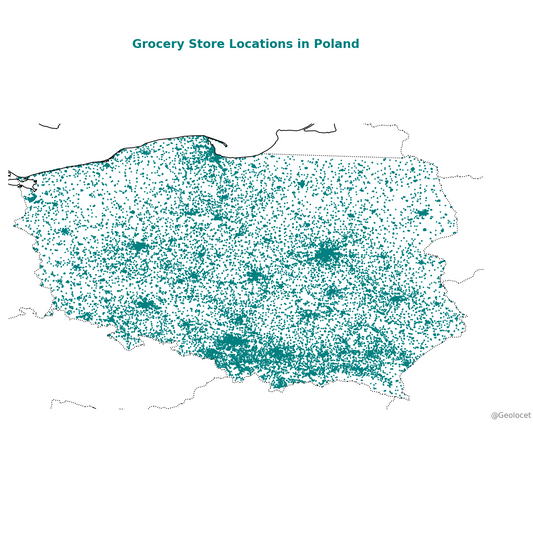 All Supermarket Locations in Poland: Complete Geographic Dataset Available for Download