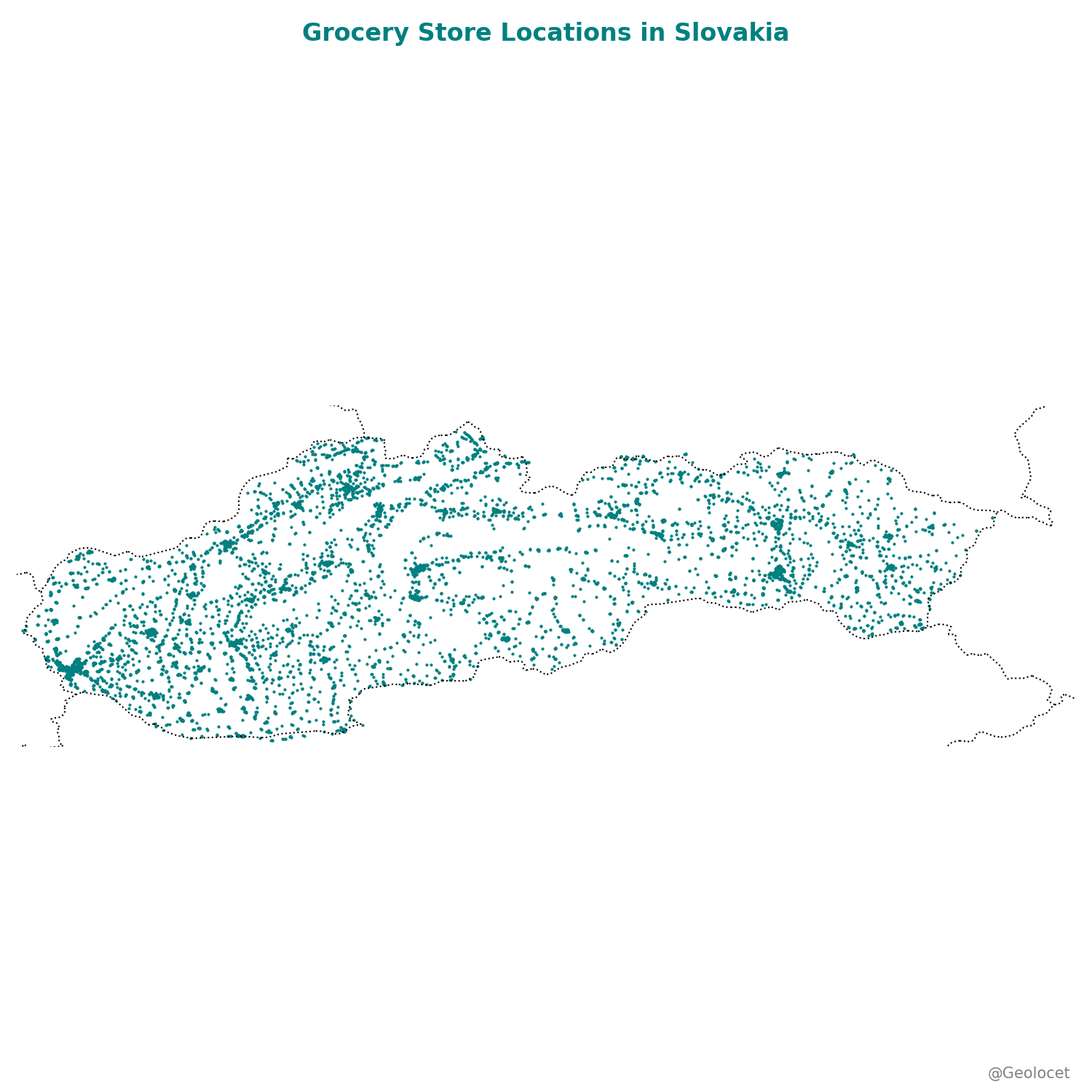 All Supermarket Locations in Slovakia: Complete Geographic Dataset