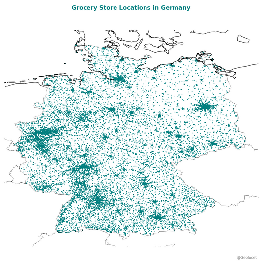 All Supermarket Locations in Germany: Complete Geographic Dataset Available for Download