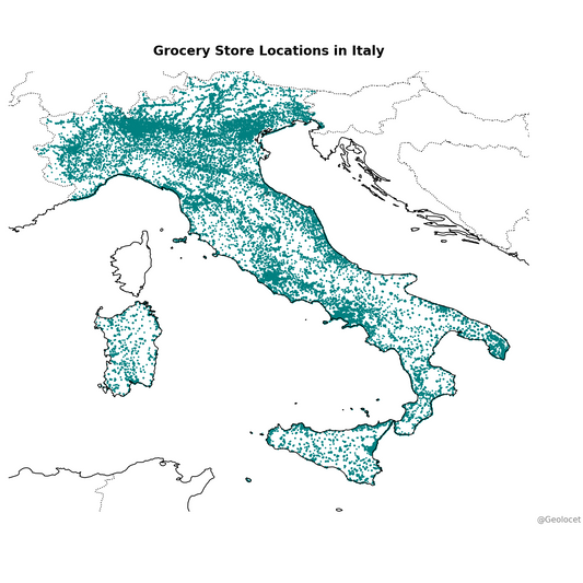 Grocery Store Locations in Italy: Comprehensive Dataset Available for Download