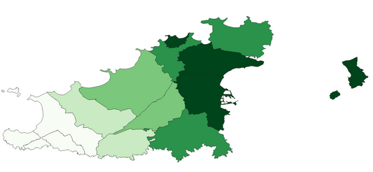 Geodemographics dataset for Guernsey at municipal level with adminsitrative boundaries