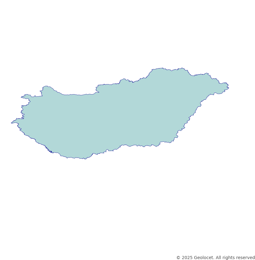 Hungary Country (Ország) Administrative Boundary Polygons