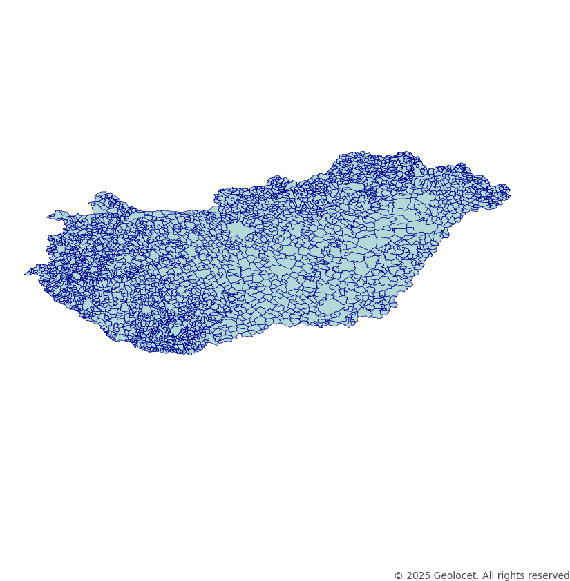 Hungary - Administrative Boundary Polygonss