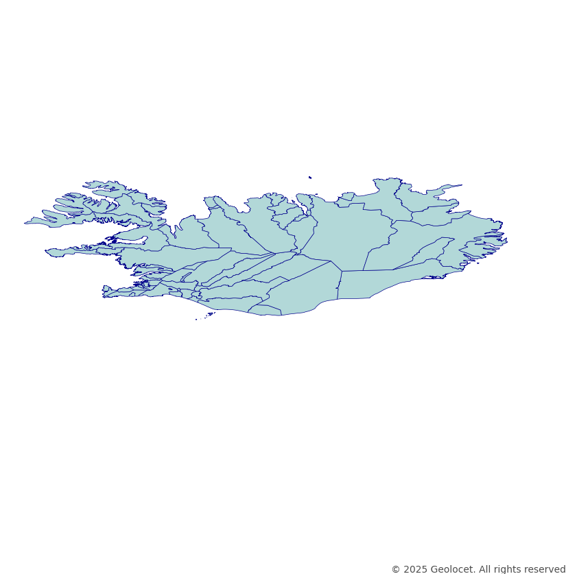 Iceland - Administrative Boundary Polygonss