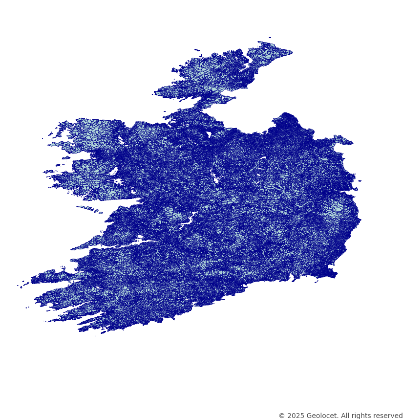 Republic of Ireland Townland Boundary Polygons