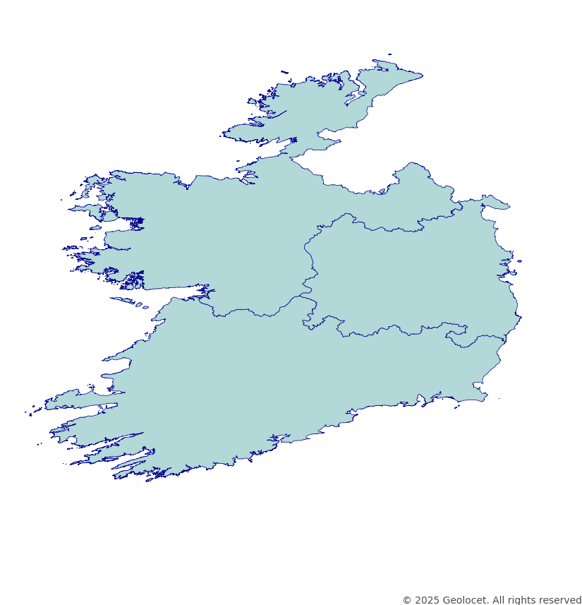 Republic of Ireland statistical regions boundaries