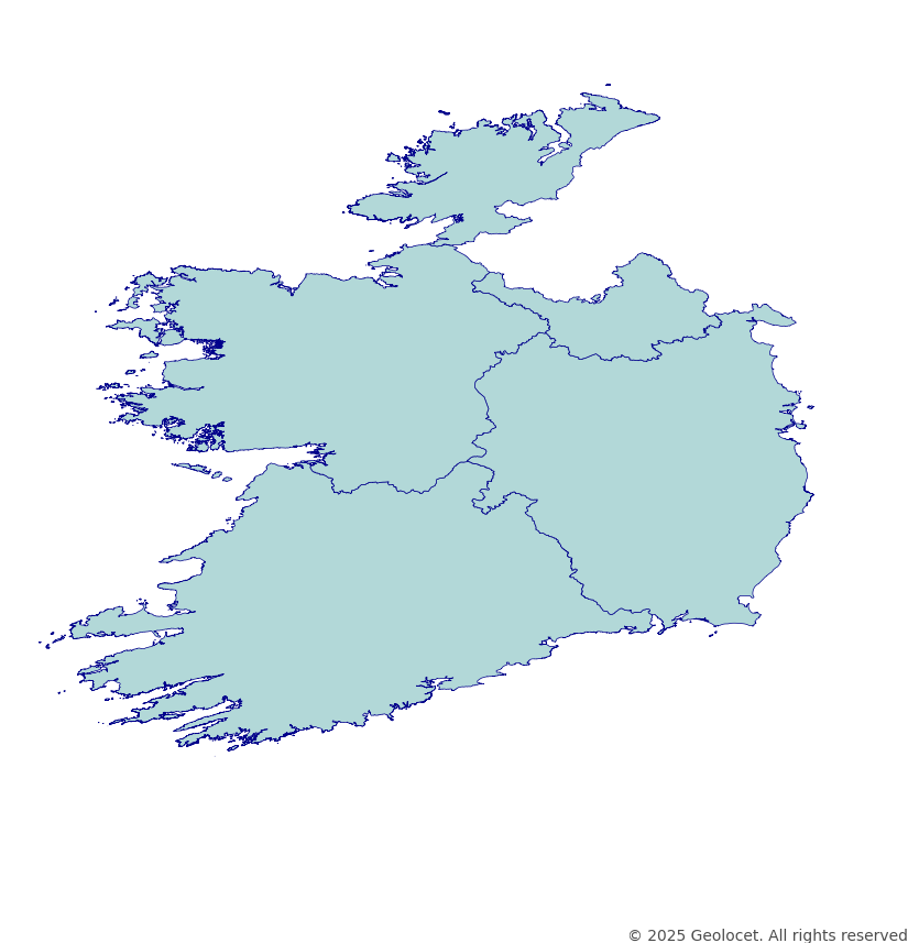 Republic of Ireland Counties Administrative Boundary Polygons