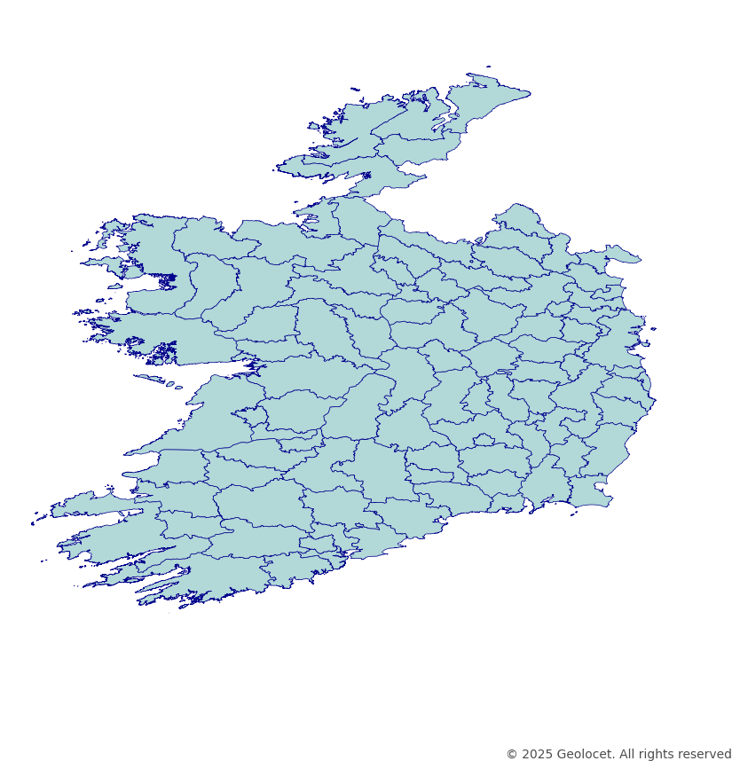 Republic of Ireland Municipal Districts and Major Cities