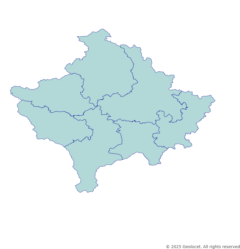 Kosovo District-level Administrative Boundary Polygons