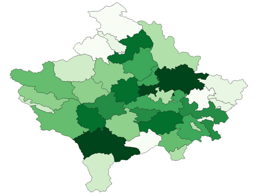 Geodemographics dataset for Kosovo at municipal level with adminsitrative boundaries