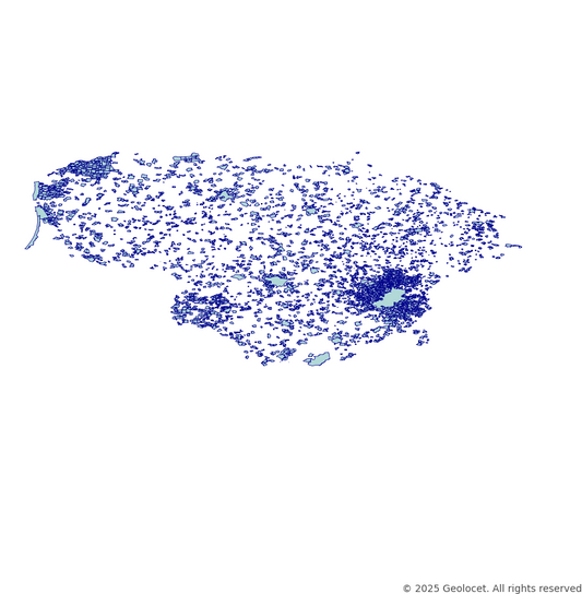 Lithuania Cities/towns/villages (Miestai/Kaimai) Boundary Polygons