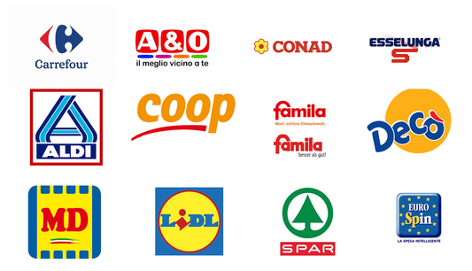 Locations of All Sites of the Top 14 Supermarket Brands in Italy: Dataset Available for Download