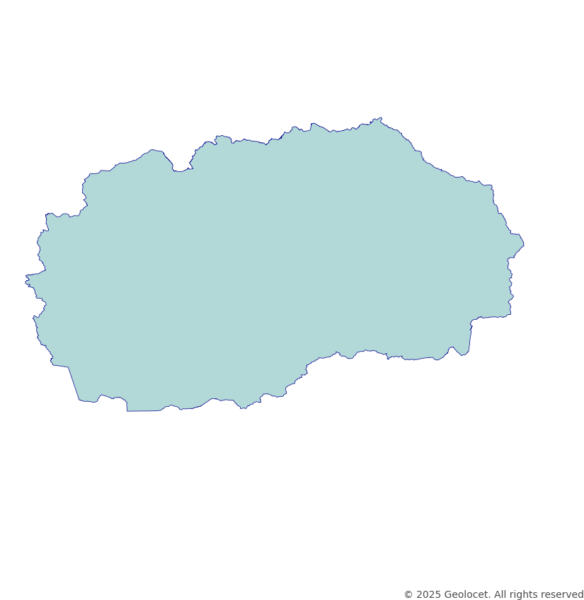 Macedonia Country (Земја) Administrative Boundary Polygons