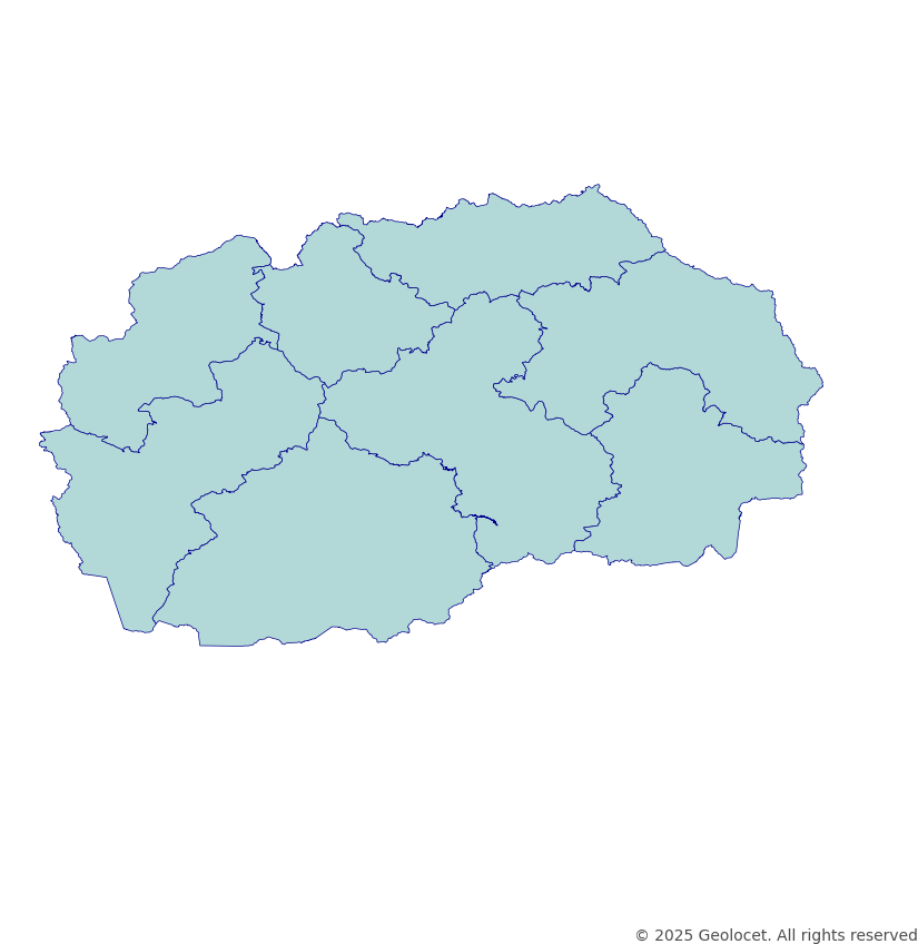 Macedonia Statistical regions Administrative Boundary Polygons