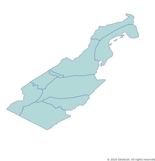 Monaco Full Administrative Hierarchy: Country, Administrative Ward GIS Boundaries