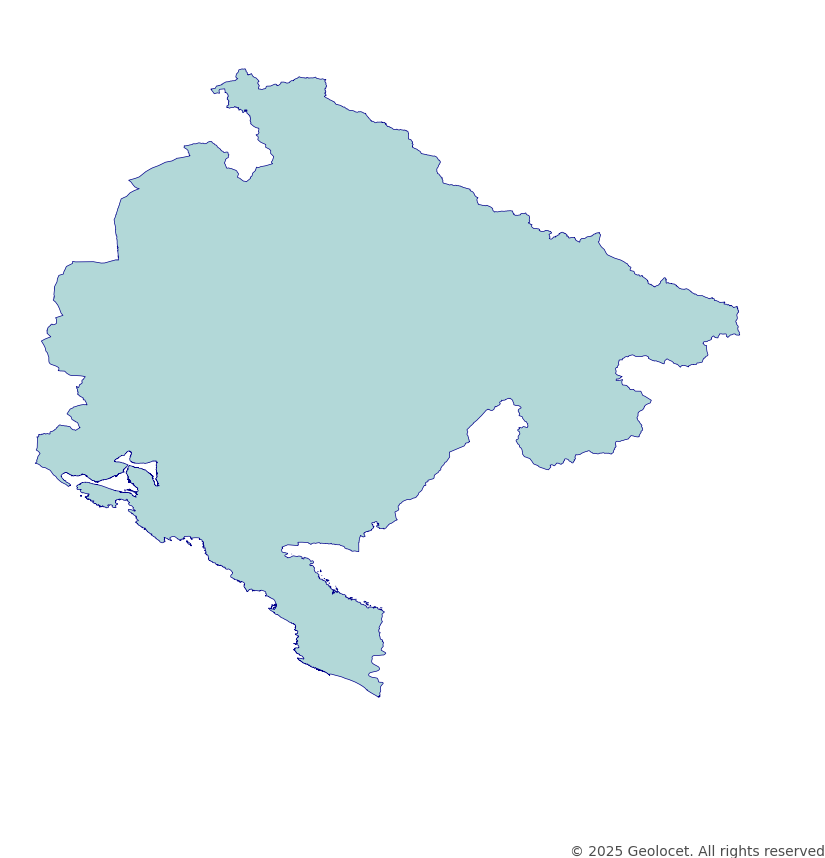 Montenegro Country (Zemlja) Administrative Boundary Polygons