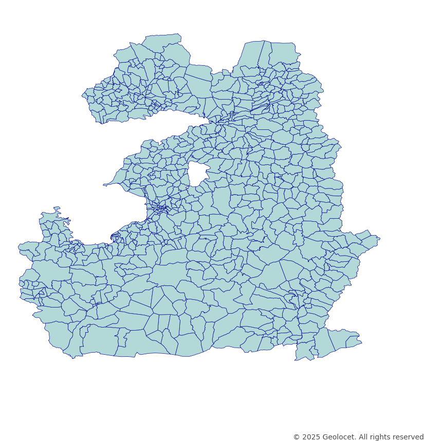 Van Neighbourhoods/Mahalleler Boundary Polygons in a Shape file format