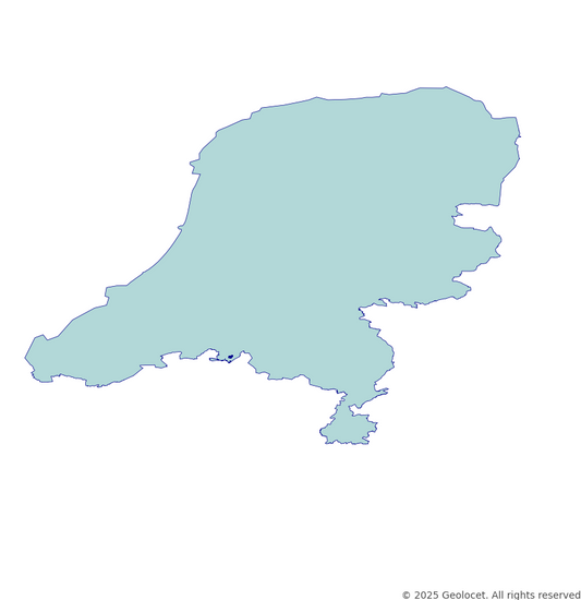 Netherlands Country (Land) Administrative Boundary Polygons