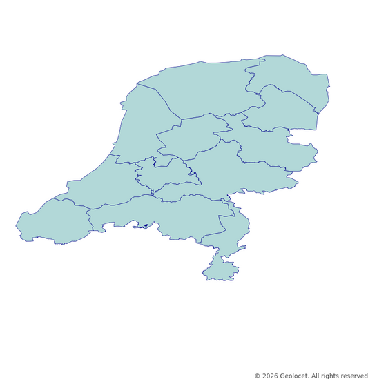 Netherlands Provinces GIS Boundaries (Shapefile & GeoPackage) with 2025 Population Data