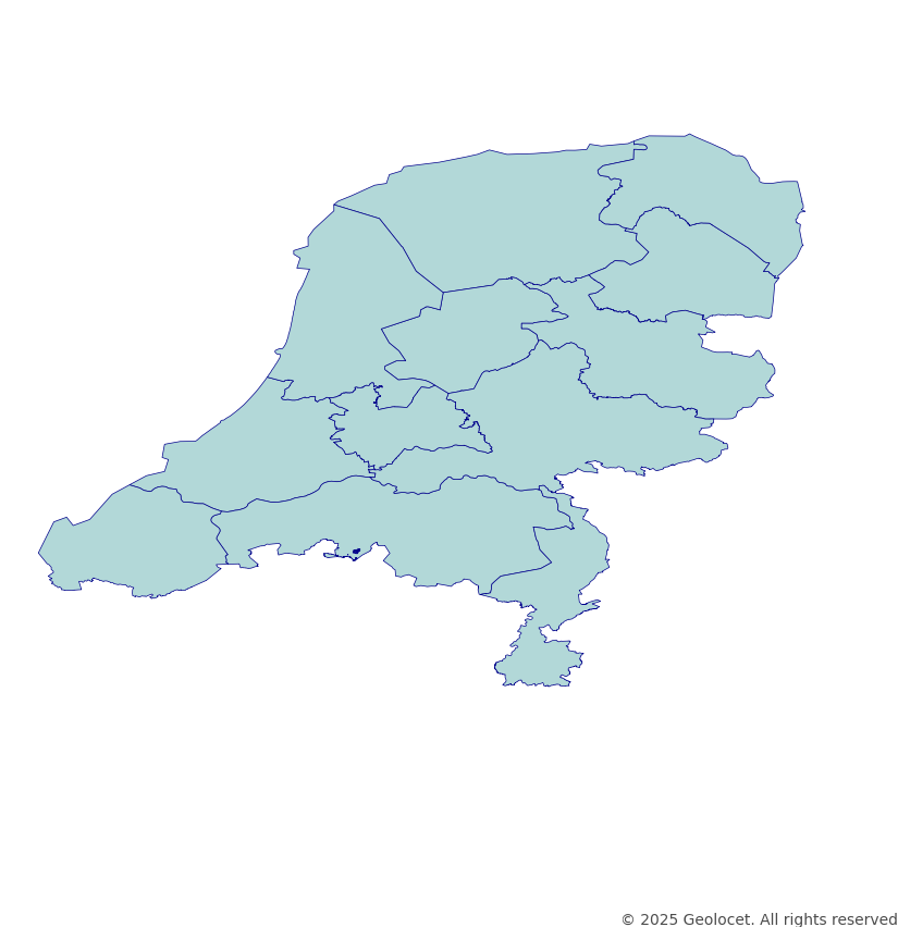 Netherlands Provinces (Provincies) Administrative Boundary Polygons