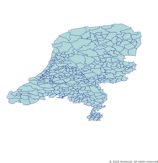 Netherlands Municipalities GIS Boundaries (Shapefile & GeoPackage) with 2025 Population Data