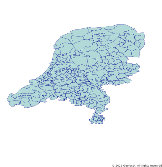 Netherlands Municipalities (Gemeenten) Administrative Boundaries Data