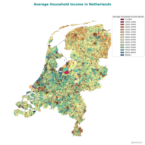 Netherlands: Income distribution at Buurt level