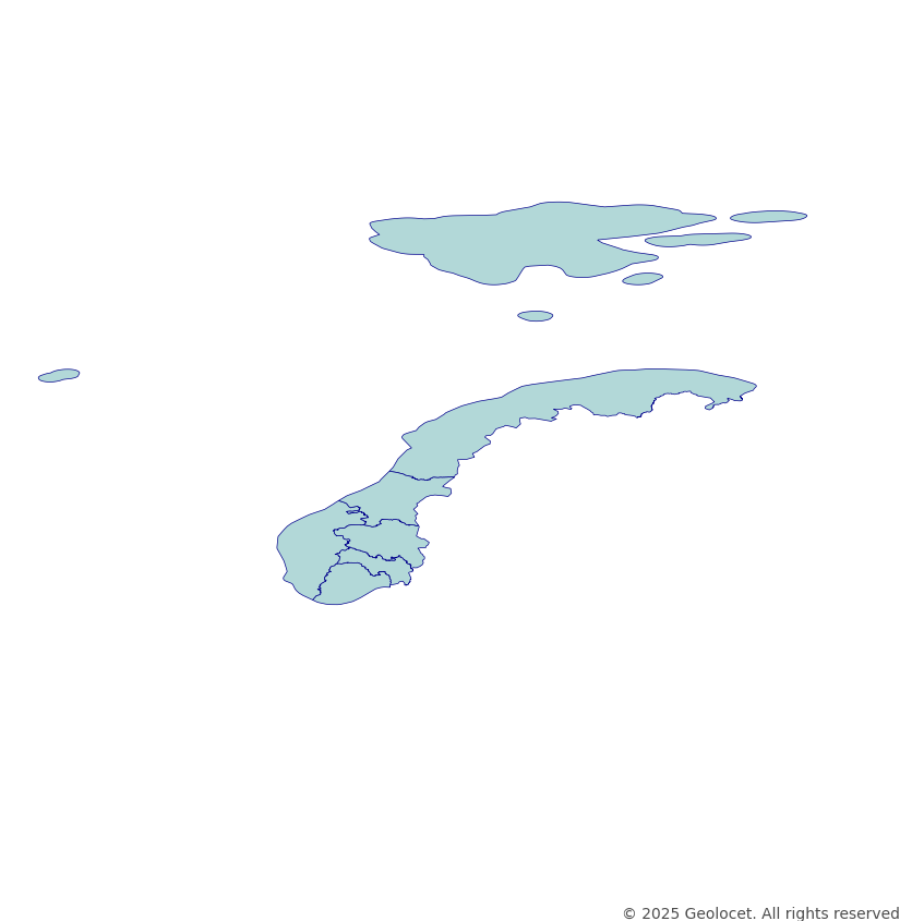 Norway Statistical Regions Boundary Polygons