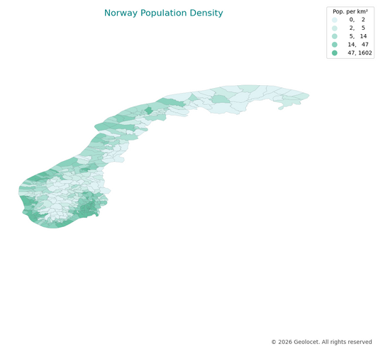 Geodemographics dataset for Norway at municipal level with adminsitrative boundaries