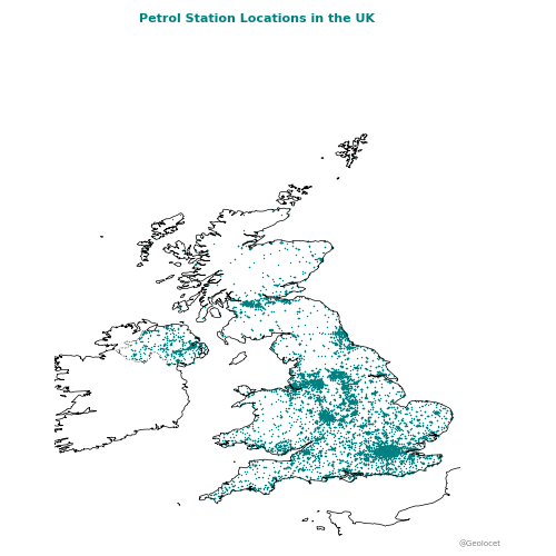 Map of All Petrol Stations Across the UK