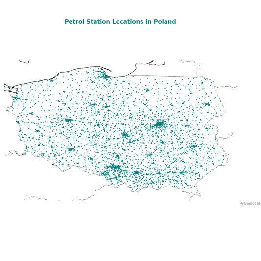 All Petrol Station Locations in Poland: Complete Geographic Dataset